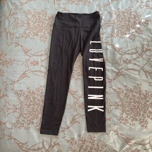 Victoria's Secret PINK Active Gray Cotton High Waist Full Length Legging Large